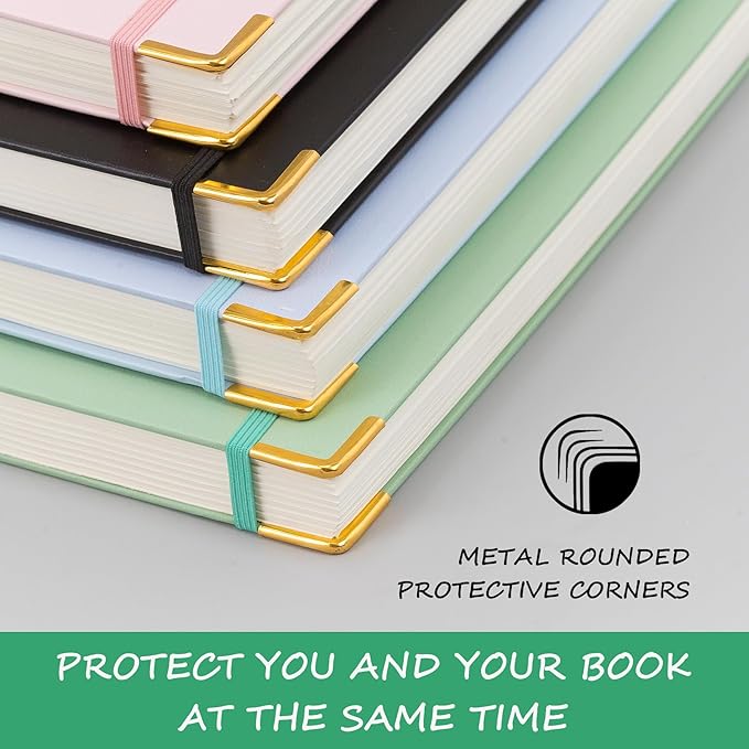 Hardcover Spiral Notebook, 8.5 x 11 IN Notebooks College Ruled, 110 GSM Thick Lined Paper Notebooks for Work, School and Travel, 300 Pages Journals for Writing, Large Journal for Women and Men Pink