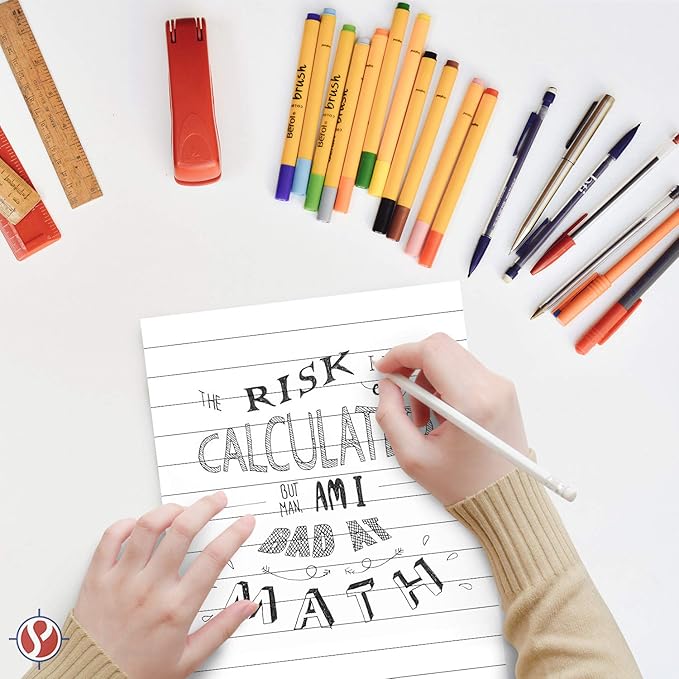 Memo Pads, White, With Black Lines – Lined Paper Notepads, Scratch Pad, Writing Pad for Planning, To-Do Lists, Appointments, Reminders, Home, Office – 50 Sheets Per Pad, 10 Pads per Pack – 3" x 5"