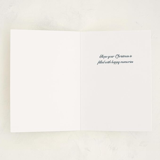 Minted The Night Before Christmas Cards, 8 Cards with Envelopes, Folded 5x7 Holiday Card with Vintage Santa Sleigh, Reindeer & Village Design, Gold Foil Pressed, Luxurious Paper, Interior Message