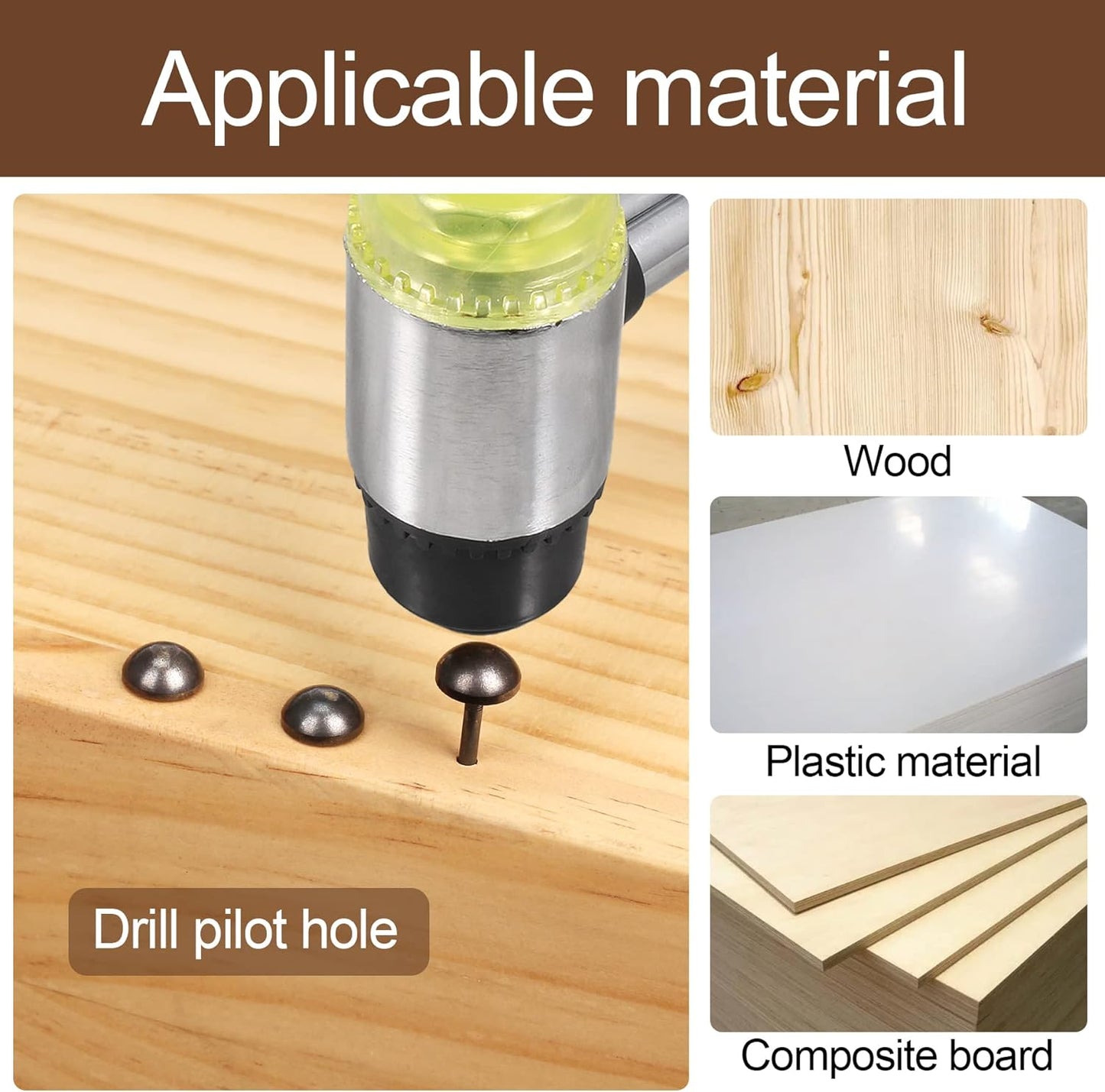 Retro Solid Pure Brass Tacks as Antique Upholstery Nails for Furniture, Decorative Push Pins for Wood,Carpet Tacks,Hardware Tacks,Cap Nails,Thumb Tacks，Brass Fasteners(1/2",12mm Black Color,20 Pcs)