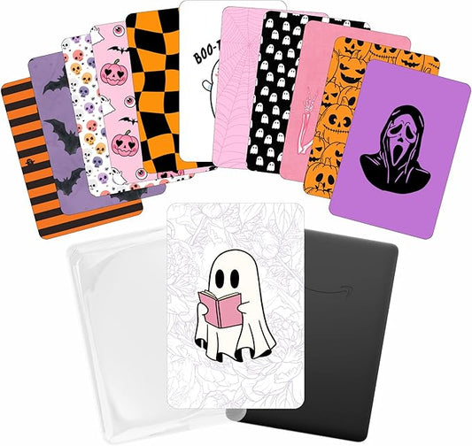 E-reader Cardstock Paper Inserts for Clear Case | 12 pk 4.88 x 6.73” inches Paper White 11th Generation 6.8" Screen Compatible Put Behind Case Colorful Floral Designs Change Out (Design Mix 7)