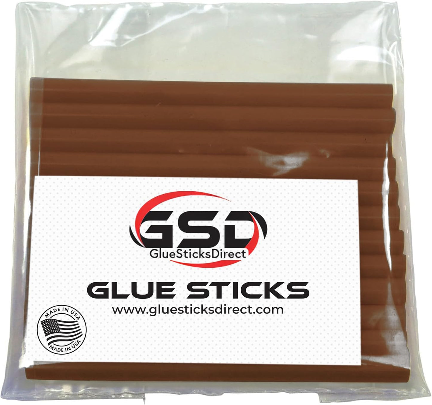 Mini Size Hot Melt Glue Sticks for Glue Gun - Bulk 4in Brown Milk Chocolate Glue Sticks - Great for Art Craft Repair & Compatible w/Most Glue Guns - 5/16" X 4" (24 Sticks) - USA Made