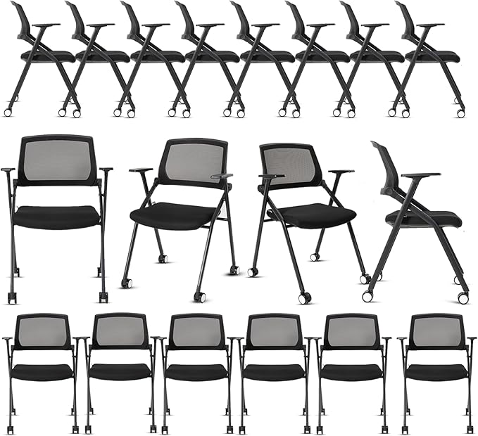 20 Pack Folding Chairs Capacity Portable Nesting Commercial Seat for School Events Office Picnic Kitchen Conference Waiting Training Room