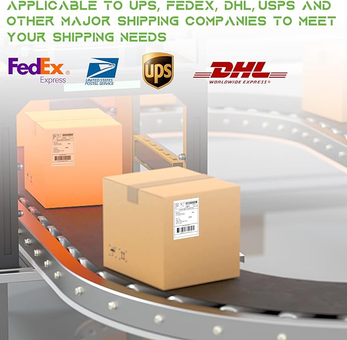 MFLABEL® 12 Rolls of 450 Labels 4x6 Direct Thermal Shipping Labels for Zebra 2844 ZP-450 ZP-500 ZP-505