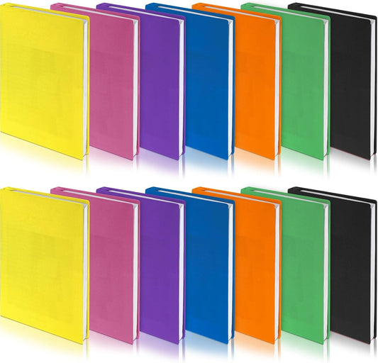 Sherr 14 Pcs Stretchable Book Covers 14.5 x 9 Inch Book Covers Stretchy Durable Book Protector Washable Reusable Textbooks Book Cloth for Classroom Most Hardcover Book About 9 x 12 Inch (Bright Color)