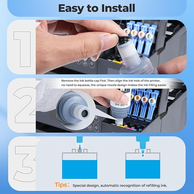 542 Black Ink ET-5880 ET-5850 ET-5150 Replacement for 542 Ink Black for Ecotank Pro ET-5170 ET-5180 ET-5800 ET-16650 ET-16600 ET5150 ET5170 ET5180 ET5850 ET5800 ET5880 ET16650 Printer, 2 Pack