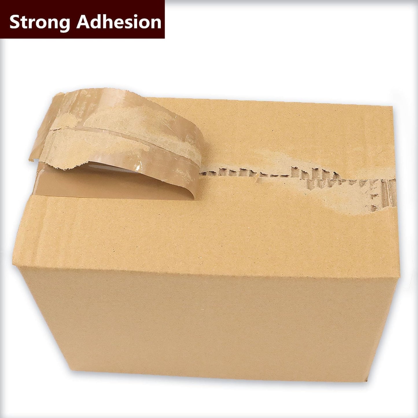 CHUANGSEED Packing Tape with Dispenser – 12 Rolls Brown Shipping Tape (2.4Mil x 1.88” x 60 Yards), Heavy Duty Box Sealing Tape for Moving, Packaging, Office, Warehouse