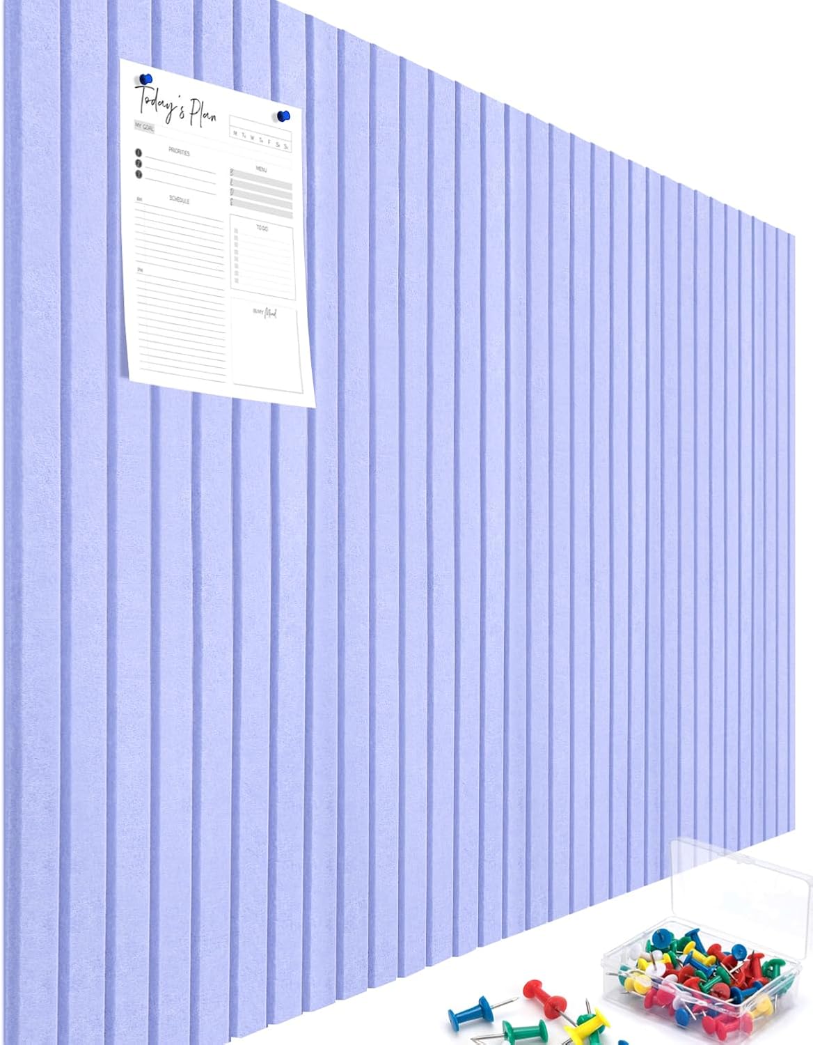 Cork Boards for Walls 48" x 36" Felt Board Alternative, 12 Pack Felt Wall Tiles Bulletin Board, Large Cork Board for Office Pin Board Tack Board Cork Boards