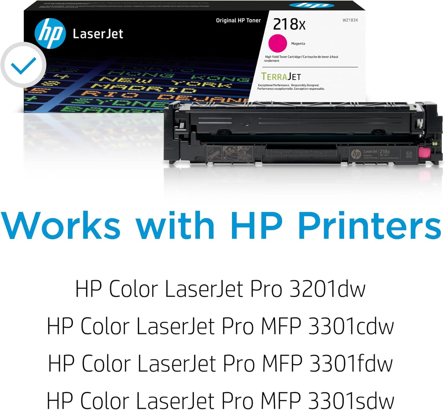 HP 218X Magenta High-Yield Toner Cartridge | Works with Color Laserjet Pro 3201, MFP 3301 Series | W2183X