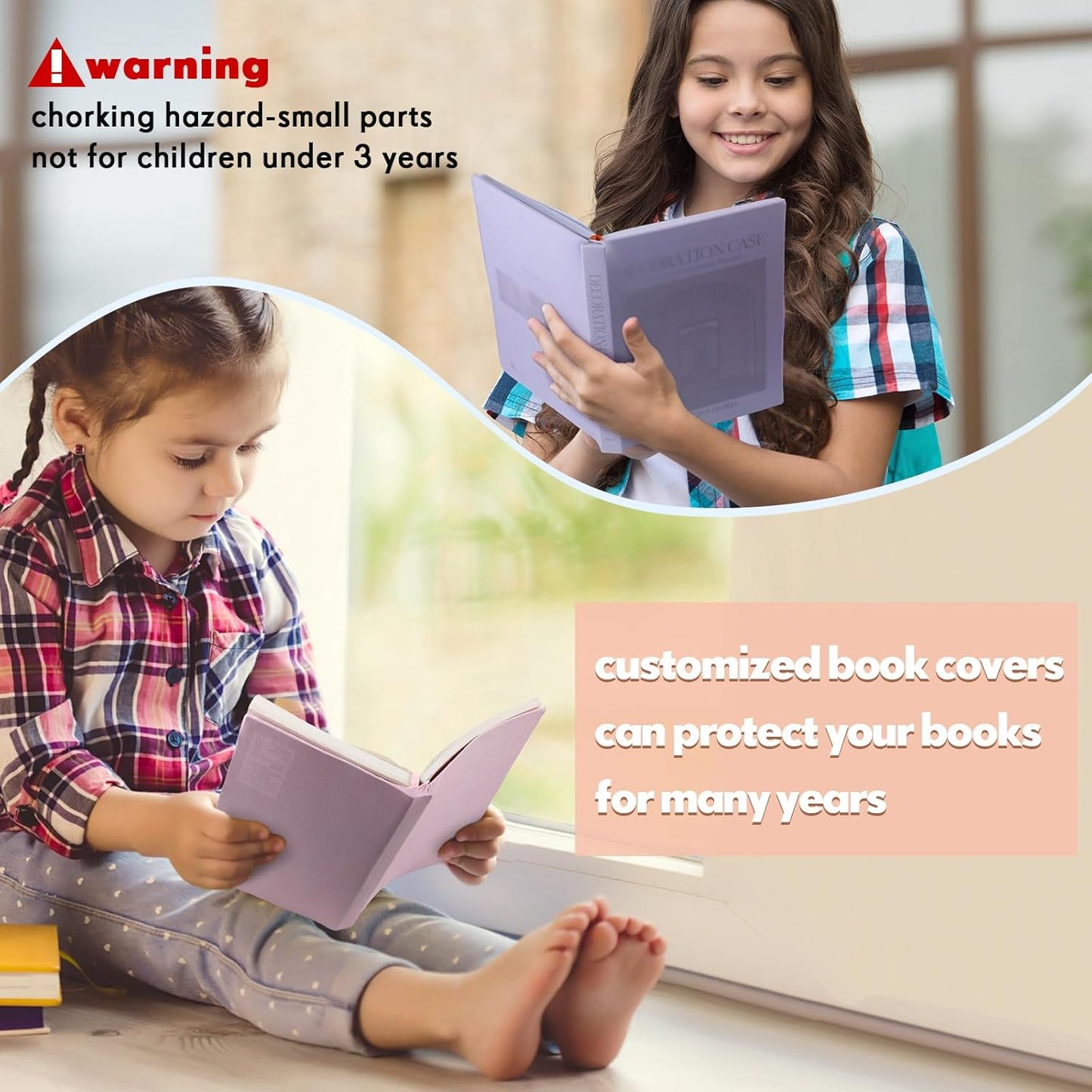 PerKoop 12 Pcs Jumbo Book Covers Stretchable Fabric School Book Protector Reusable Washable Cover Protector for Most Hardcover Textbooks(Pastel Colors,6 x 9 Inch)