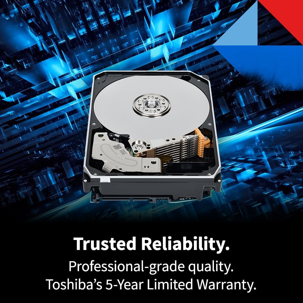 Toshiba X300 PRO 10TB High Workload Performance for Creative Professionals 3.5-Inch Internal Hard Drive – Up to 300 TB/Year Workload Rate CMR SATA 6 GB/s 7200 RPM 512 MB Cache - HDWR71AXZSTB