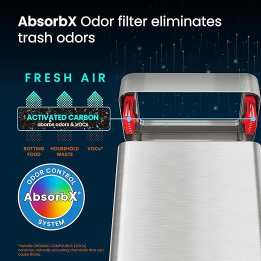 iTouchless 21 Gallon Open Top Recycling Bin and Kitchen Trash Can, Rectangular Commercial Grade Stainless Steel, 80 Liter Trashcan for Home Office Work Bedroom Living Room Garage Extra-Large Capacity