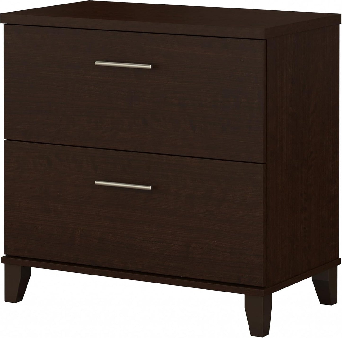 Bush Furniture Somerset 2 Drawer Lateral File Cabinet in Mocha Cherry