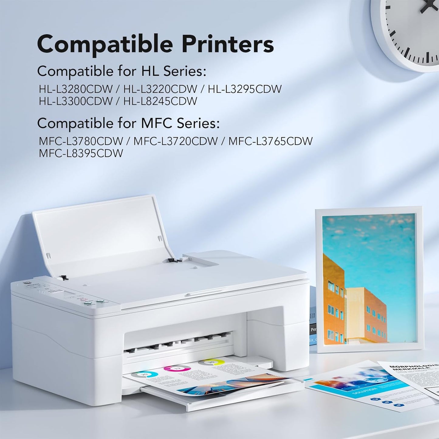 Compatible TN229XL Black Toner Cartridges Replacement for Brother TN229XL Toner Cartridges TN229XL Black use with MFC-L3780CDW HL-L3280CDW mfc-l3720cdw HL-L3220CDW HL-L3300CDW HL-L3295CDW 2BK