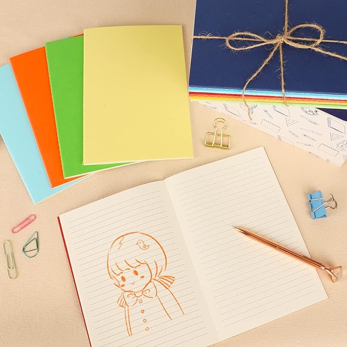 EOOUT 36pcs 12 Colors Journals Notebooks in Bulk, Ruled Lined Journals for Writing, 5.5" X 8.5", 60 Pages, for Kids, Office School Supplies, Gifts