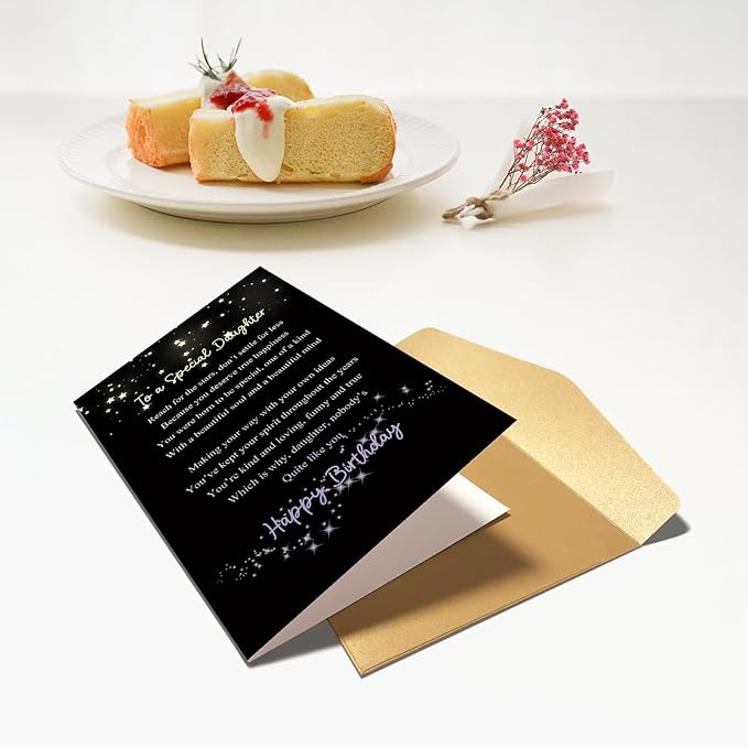 Chenive Heartfelt Daughter Birthday Card, Happy Birthday Card for Adult Daughter, Sweet Birthday Card from Dad Mom, To A Special Daughter