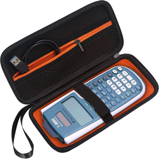 BOVKE Hard Case for TI-30XIIS TI-30XS TI-30Xa TI-36X Pro Scientific Calculator, Black+Orange