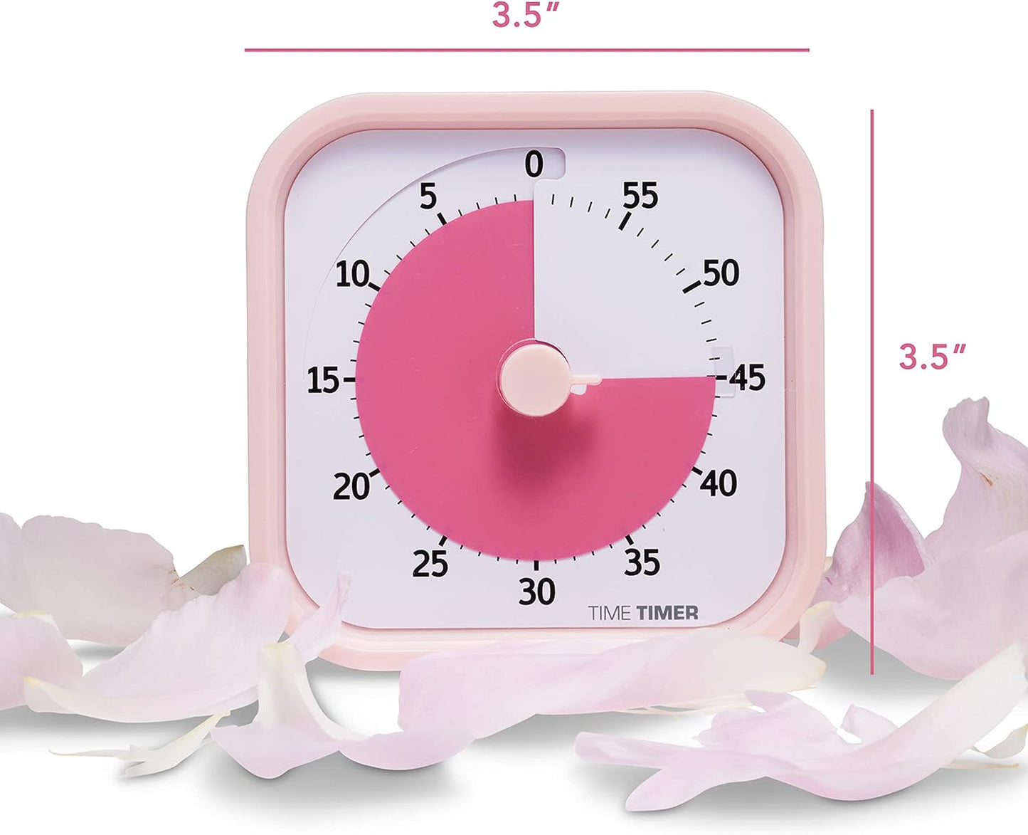 TIME TIMER Home MOD - 60 Minute Kids Visual Timer Home Edition - for Homeschool Supplies Study Tool, Timer for Kids Desk, Office Desk and Meetings with Silent Operation (Peony Pink)