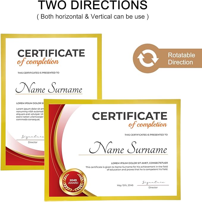 uxcell 2 Pcs Magnetic Sign Holder, 11.7" x 16.5" Self-Adhesive Magnetic Wall Signs Holder Magnetic Picture Frame Document Holder for Home Office Wall Window Displays, Yellow