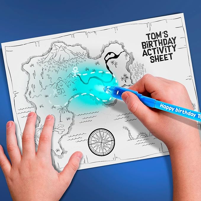 Personalized Invisible ink Pen with UV Light for Kids, Disappearing Ink magic Pen, Custom Secret Spy activity for ages 8-12, kids Gifts in bulk, 12 Pack, Assorted
