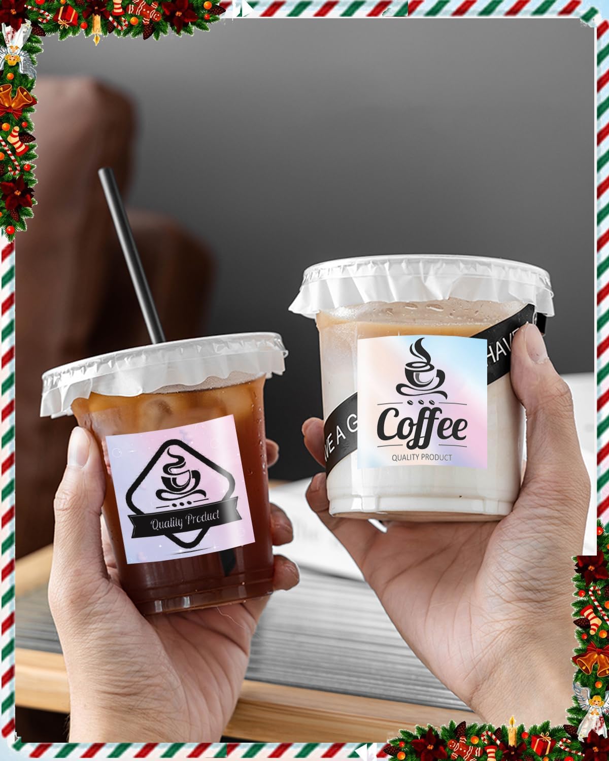 2''×2‘’ Square Thermal Sticker Labels, Self-Adhesive 2 Inch Direct Thermal Labels, Multi-Purpose Sticker for DIY Logo Design,Name Tag,QR Code, 500 Pcs/1 Roll, Starry Sky