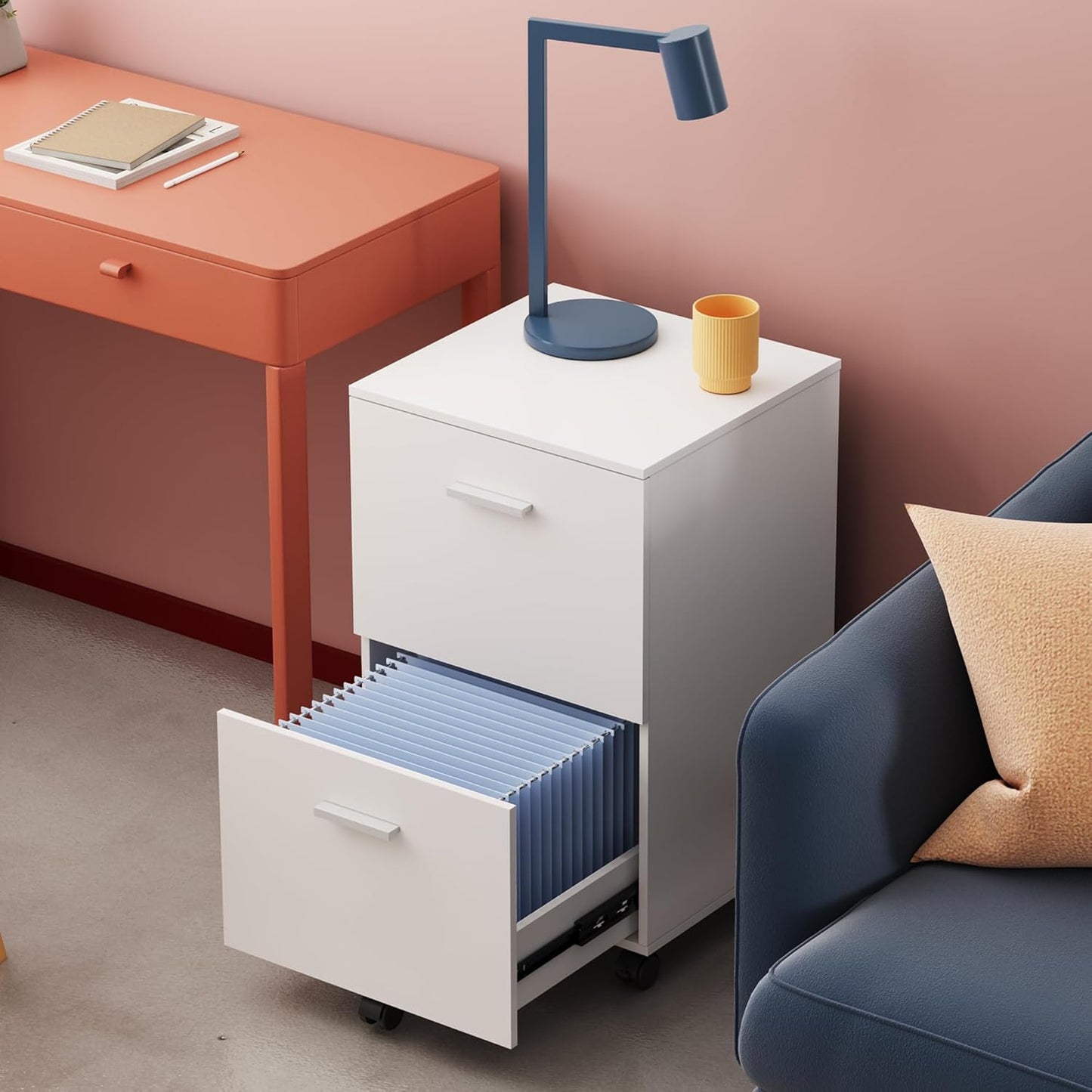 DEVAISE Wood Vertical File Cabinet