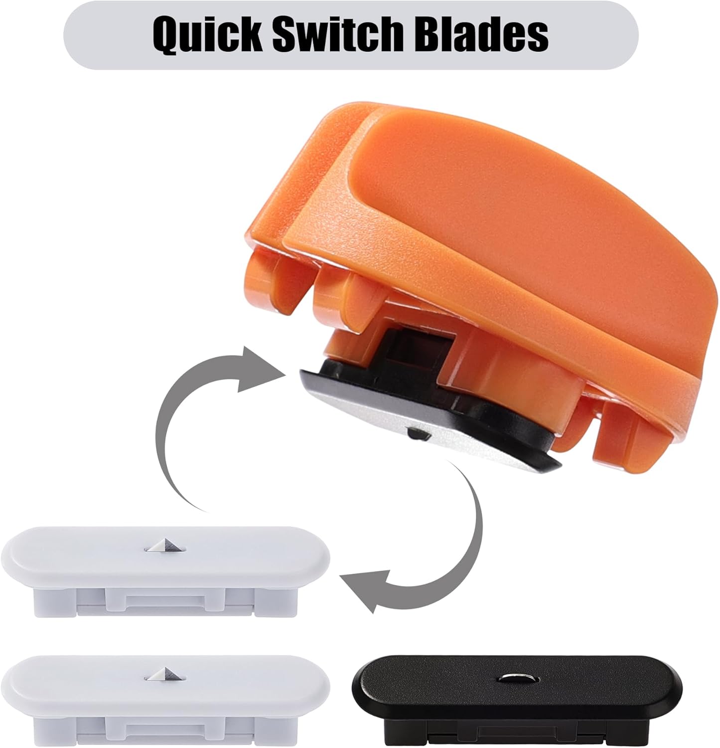 4-Pack Trimmer Replacement Blades for Fiskars Paper Trimmer, Replacement Blade for All Series of Fiskars/Portable&Precision Trimmer,Arts and Crafts,3 Cutting&1 Scoring Blades,a Slider,Orange