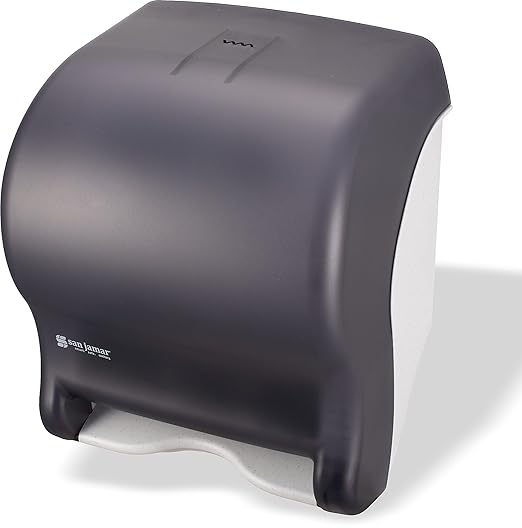 San Jamar Classic Tear-N-Dry Essence Plastic Paper Towel Dispenser, Towel Dispenser for Bathroom, 9.75 X 14.75 X 12.25 Inches, Black Pearl
