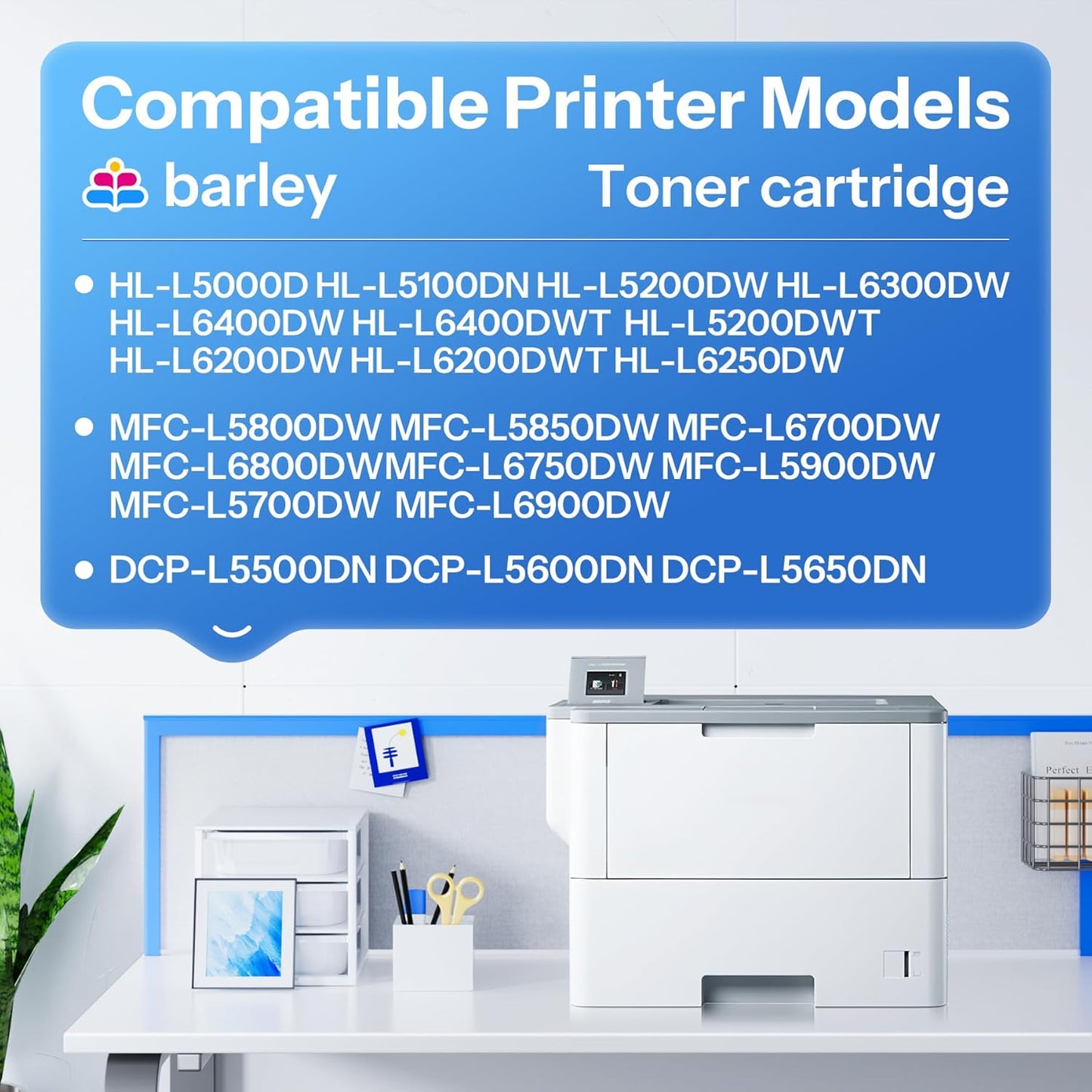 TN820 TN-820 Toner Cartridge Compatible TN820 TN-820 Black Toner Cartridge Replacement for Brother TN820 TN-820 HL-L6200DW MFC-L6800DW MFC-L5900DW MFC-L5850DW Printer Ink (2-Pack).