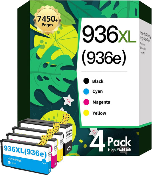 936XL 936 Ink Cartridges Combo Pack: Replacement for HP 936e Ink 936XL Black and 936 Color Combo Pack for HP OfficeJet Pro 9125e 9120e 9730e 9130 9135e 9122e 9128e 9110b 9120b 9130b 9130e Printer