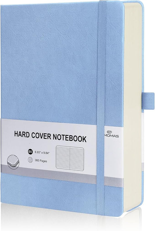 Lined Journal Notebook, 1 Pack (Sky Blue), 360 Pages, 9.8 inches x 6.9 inches - 100 gsm Thick Paper, Hardcover