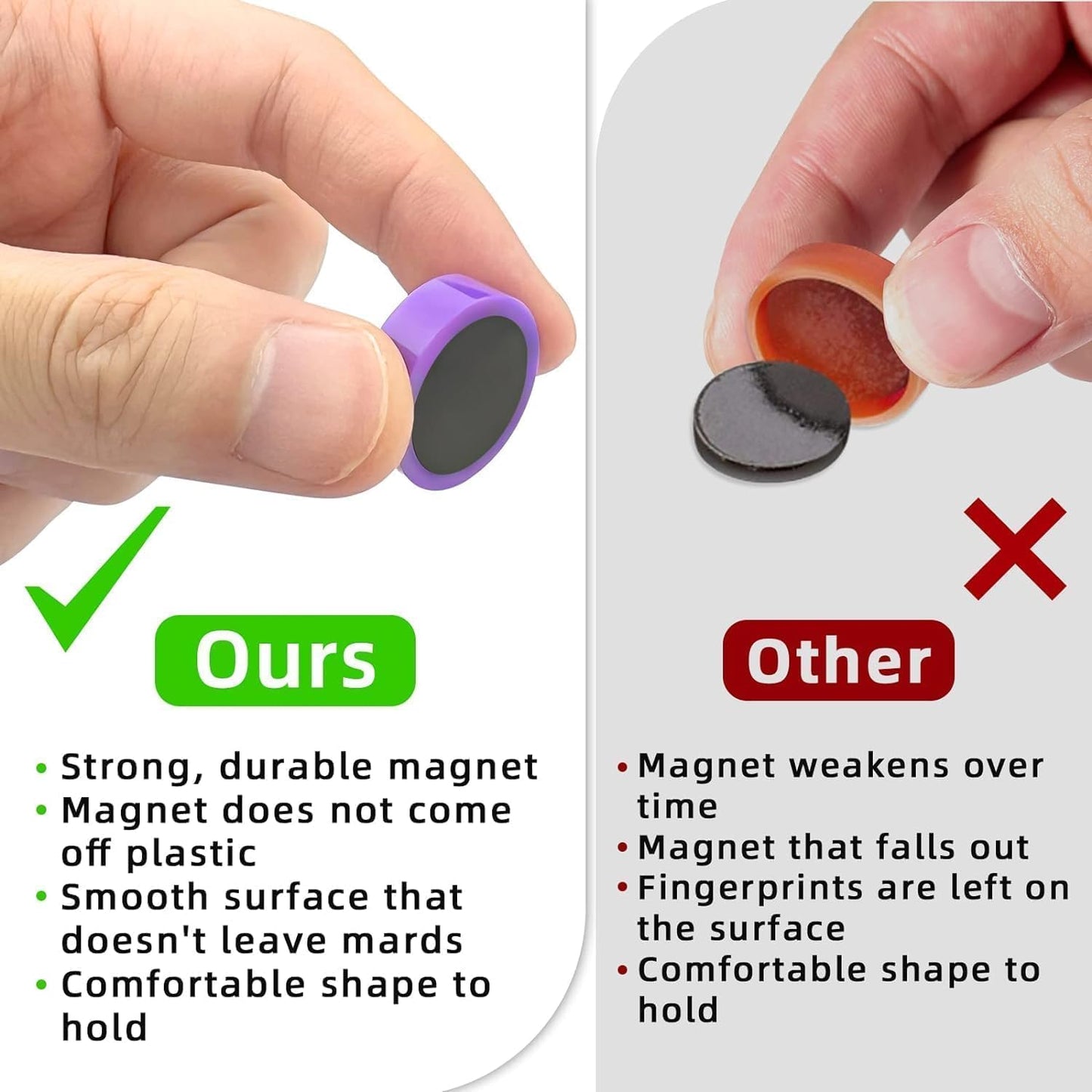 Qualsen Fridge Magnets, Small Mini Cute 20pcs Refrigerator Magnet for Whiteboard, Locker, Kitchen, Office, Classroom(Black and White)