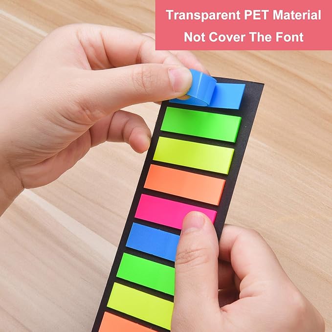 2000 Pieces Sticky Tabs, Colored Sticky Note Index Tabs, Page Markers Flags for Book Markers, Book Annotation Tabs