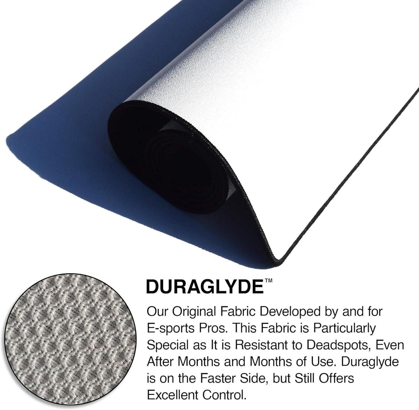 MPCO. Blueprints Large Gaming Desk Pad - 36" x 17" Duraglyde Fabric Browning 1911 – Blue Desk Mats - Non-Slip, Washable, Smooth Glide for Precision Gaming & Work