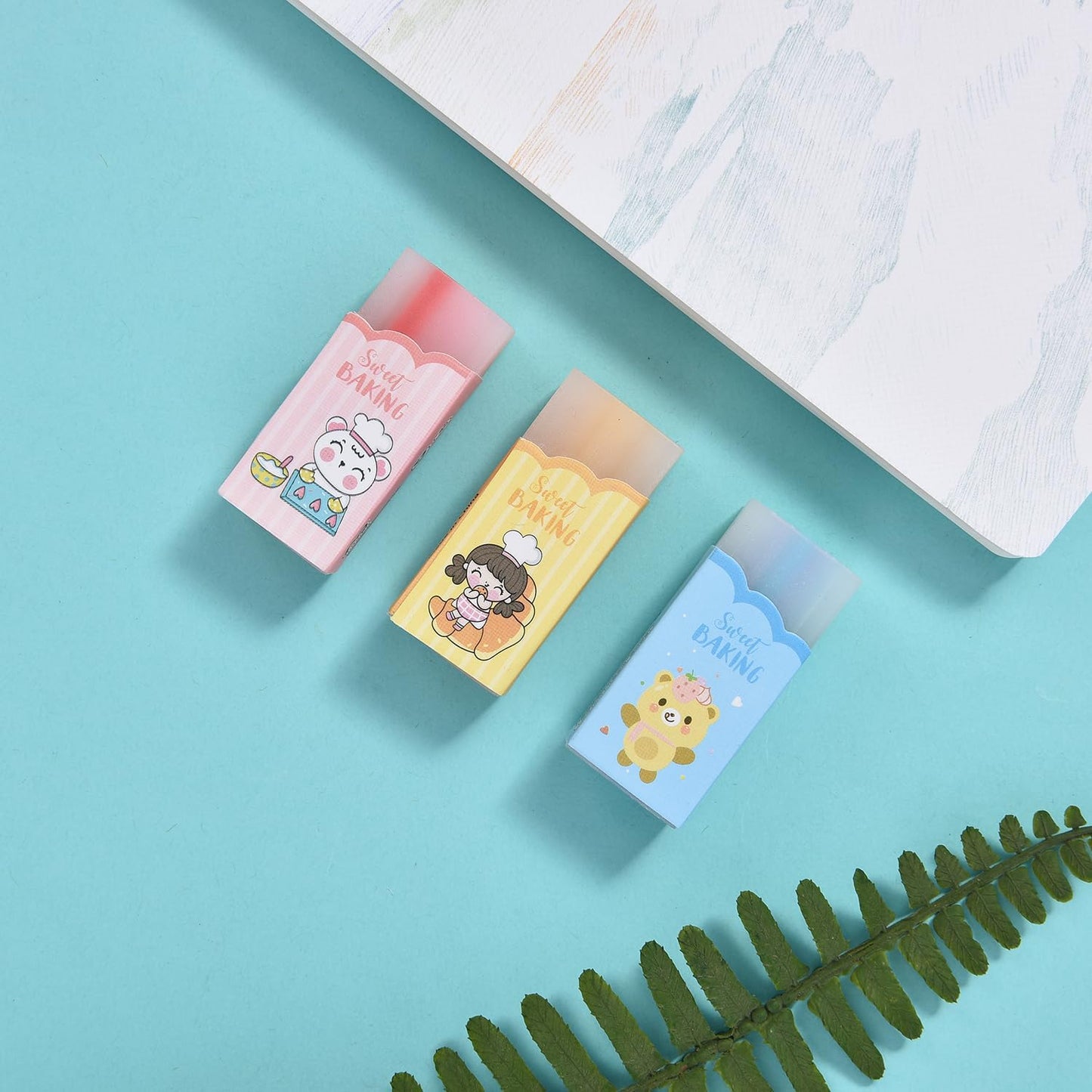 18 Pack Dessert Erasers for Kids, Kawaii for Students, Jelly for School Supplies Prize Gifts Party Favors