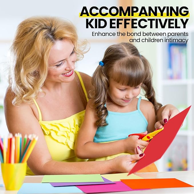 Harloon 500 Sheets Construction Paper Bulk Heavyweight A4 Size Thick Construction Paper Cardstock for DIY Craft Supplies(180 Gsm,Multi Colors)