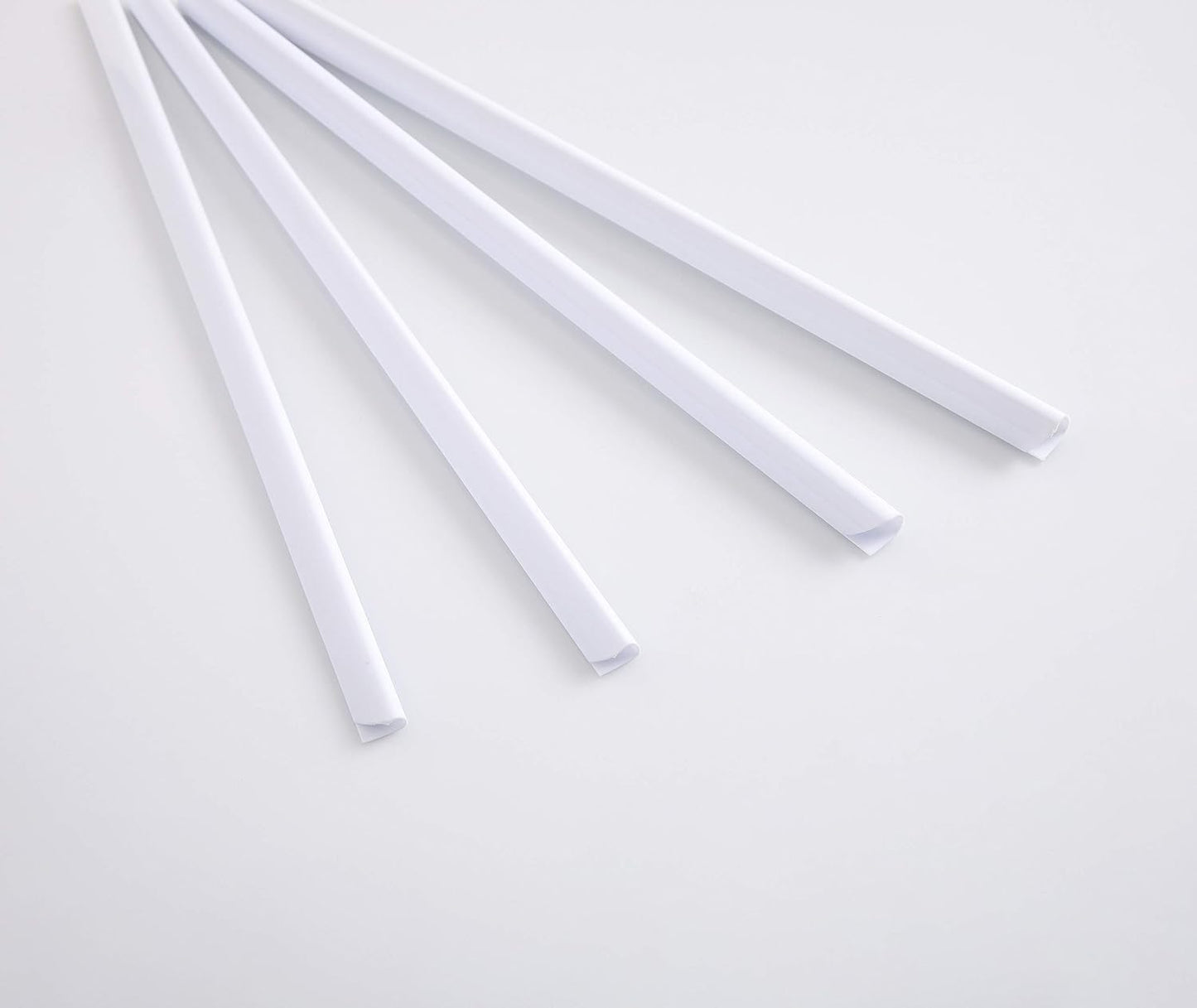 BNC Slide and Grip Binding Bars, 1/8 inches, White Color, Letter Size Pack of 100, 15 to 20 Sheet Capacity, Round Corner (1/8 Inches, White)