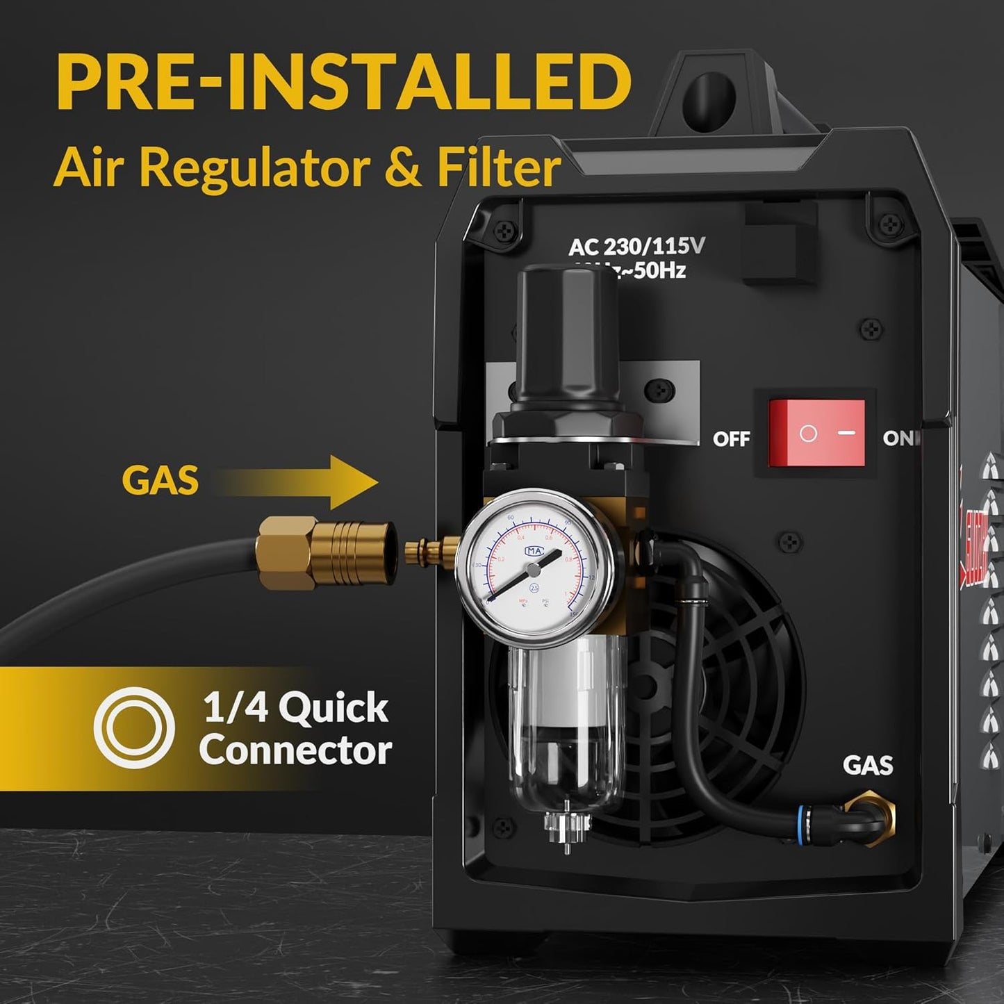 GZ GUOZHI Plasma Cutter, 50 Amp Air Inverter Plasma Cutter, 110V/220V Dual Voltage Digital Display IGBT Inverter Plasma Cutting Machine with 2T/4T/TEST Function