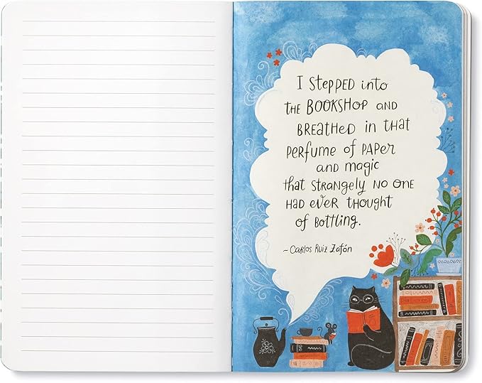 Compendium Softcover Journal - There is no enjoyment like reading! – A Write Now Journal with 128 Lined Pages, 5”W x 8”H