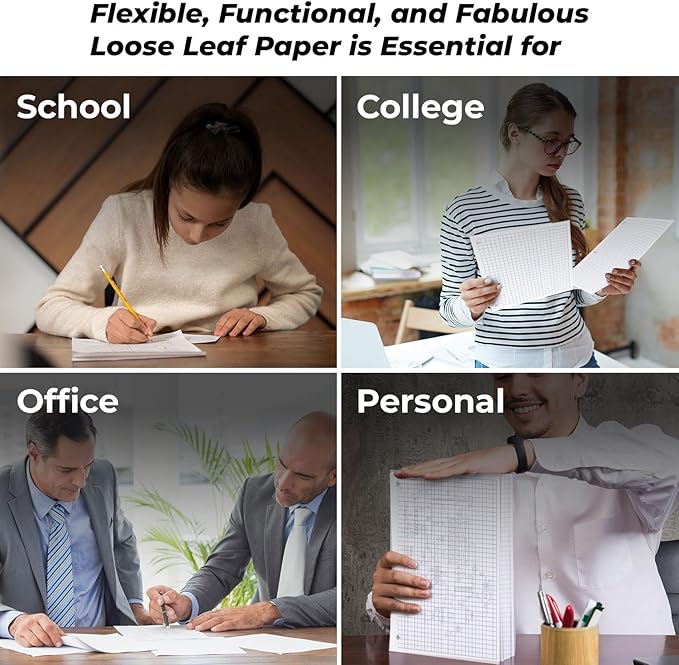 Graph Paper Bulk, 1152 Pack(Pallet), 172800 Sheets, 4x4, Pallet of Loose Leaf Paper, 8" x 10.5", Bulk Graphing Paper, 3 Hole Punched for Binder, Grid Paper, Quad Ruled Paper, 4-7 Days Transit