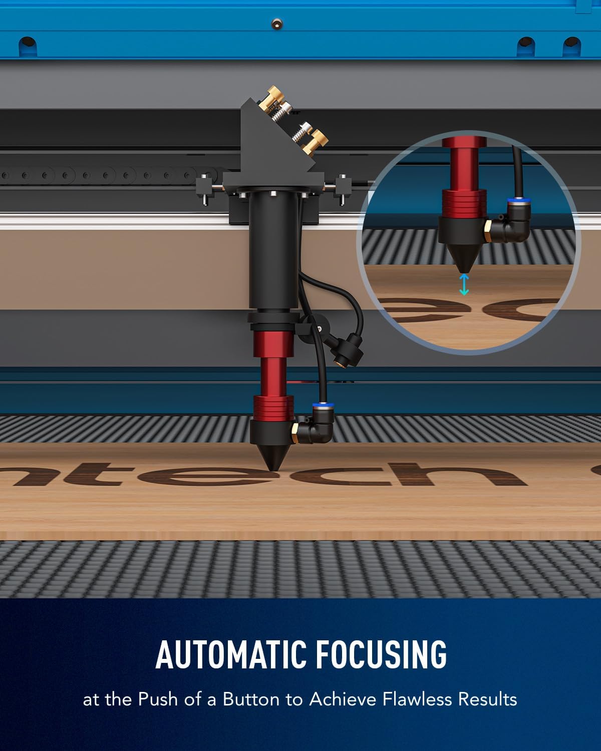 OMTech 130W CO2 Laser Engraver, 35x55 Inch Laser Cutting Machine with Autofocus Autolift 3 Way Pass Air Assist Caster Wheel, Industrial Laser Cutter Engraving Etching Machine for Wood Glass Acrylic