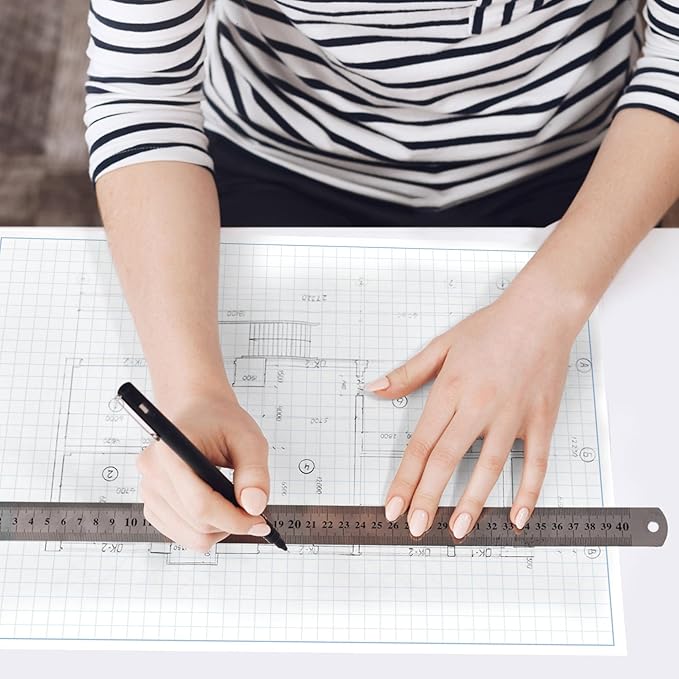 Graph Paper Pad for Blueprint Drawings, Drafting, Engineering Drawing, and Planning - Graph Paper 11x17 Blueprint Quadrille Grid Paper Pads with Blue Lines, High Brightness 50 Sheets (1-Pack)