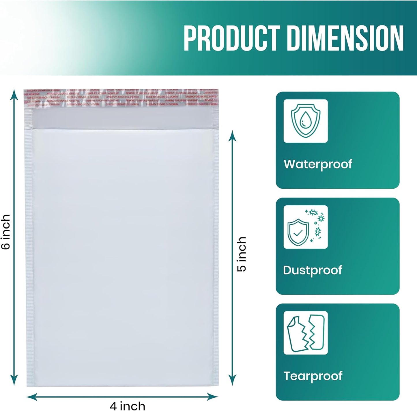 Levex - #0000 4" x 6" [100 Pack] Poly Bubble Mailers, Padded Envelope Mailers, Packing Envelope & Mailing Bags for Shipping