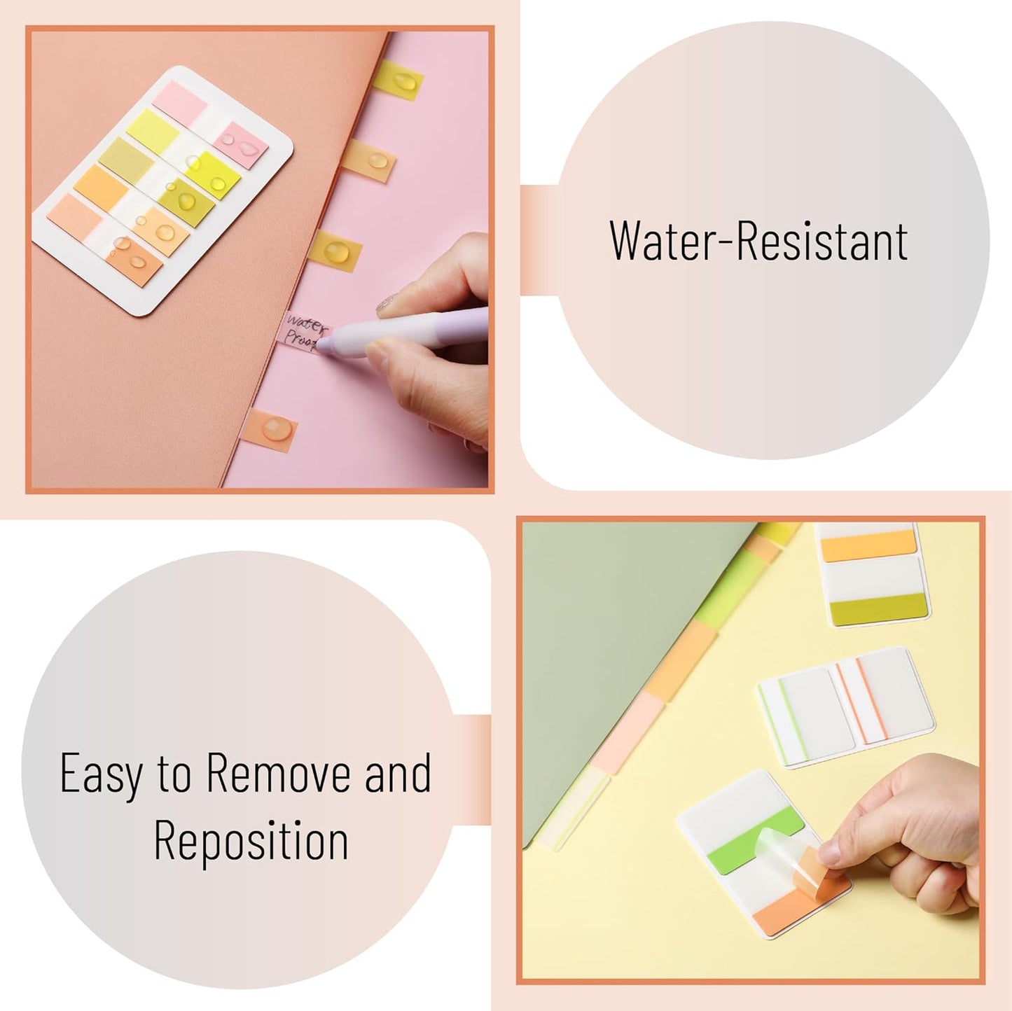 Mr. Pen Sticky Index Tabs - 500 Pcs, 21 Sets, Colorful Page Markers for Binders, Books, & Notebooks