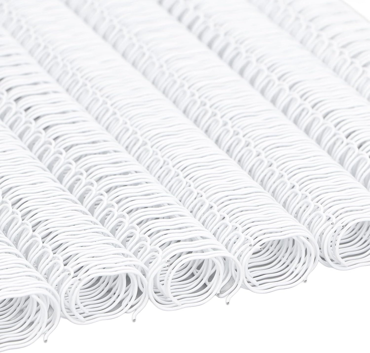 100 Pack Double Loop Wire Binding Spines, YolieraArt Wire Binding Spines, 5/8 Inch Binding Wire for Letter Size (140 Sheet Capacity), 100P, 3:1 Pitch, White)