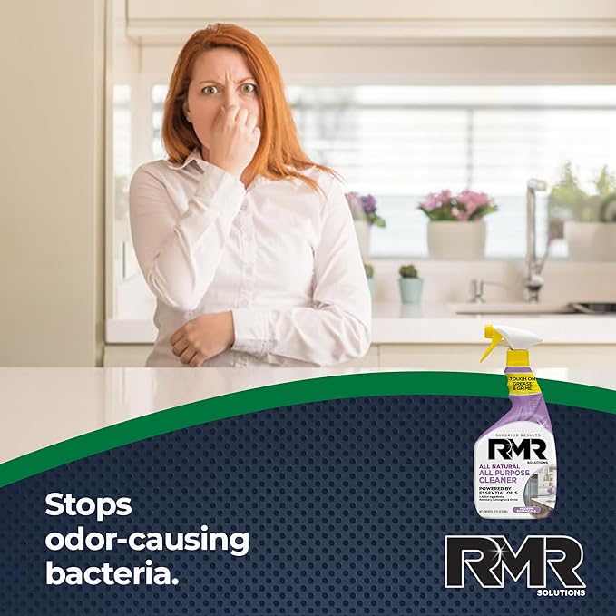 RMR All Natural All-Purpose Cleaner - Non-Toxic, Rinse-Free Multipurpose Cleaning Supplies, Biodegradable, Modern Botanical Scent, 32-Ounce Spray, 2 Pack