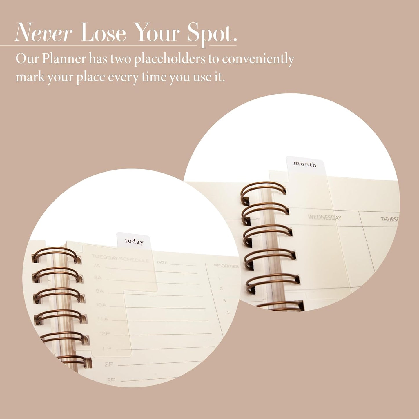 Anecdote Planner 2025 (8.5" x 10") Spiral Yearly Planner - 2025 Planner Weekly and Daily - Features a Library Buckram Cover, Brass and A4 Size Bleed-Resistant Paper - Organize All 52 Weeks. Start Anytime – Blossom