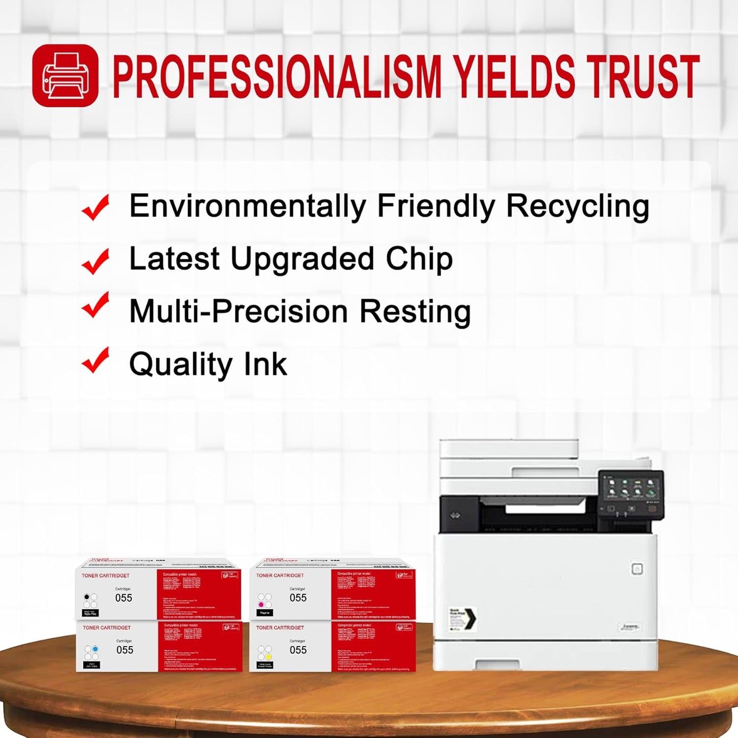 1 Pack 055 3015C001 Cyan Whit chip Toner Cartridge: Compatible CRG 055 3015C001 Replacement for Canon Color ImageClass MF740 LBP660C LBP664Cdw MF740C MF745Cdw i-SENSYS LBP660 MF740 Printer