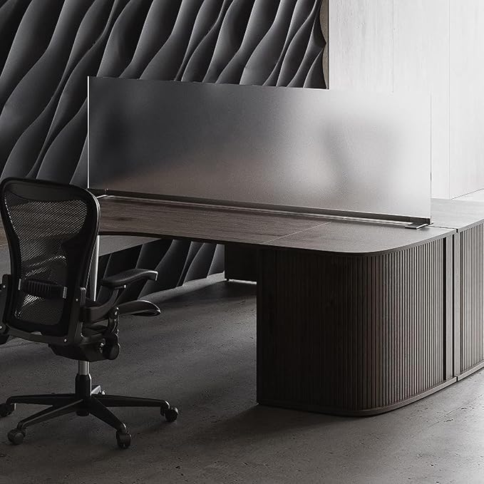 OBEX Acrylic Free Standing Screen, Divider for Desk Privacy Home & Office Partitions for Table Top Workstation, Portable Cubicle Panel for Work, 18" x 30", Frosted