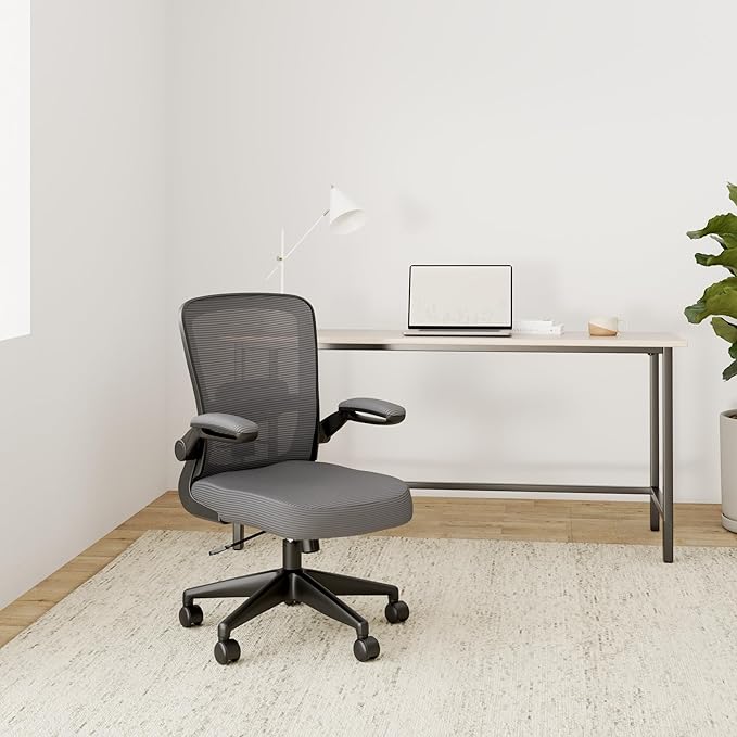 FelixKing Office Chair, Ergonomic Desk Chair Breathable Mesh Chair with Adjustable High Back Lumbar Support Flip-up Armrests, Executive Rolling Swivel Comfy Task Computer Chair for Home Office